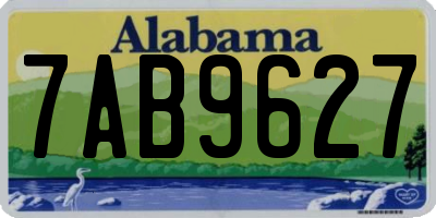 AL license plate 7AB9627