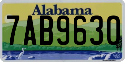 AL license plate 7AB9630