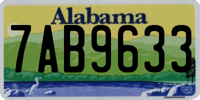 AL license plate 7AB9633