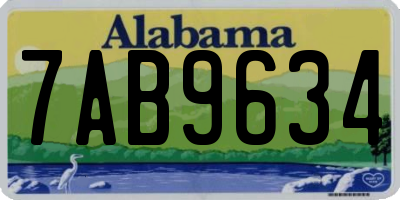 AL license plate 7AB9634