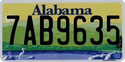 AL license plate 7AB9635