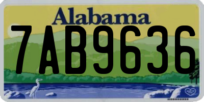 AL license plate 7AB9636