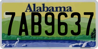 AL license plate 7AB9637