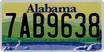 AL license plate 7AB9638