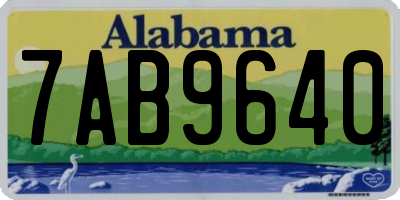 AL license plate 7AB9640
