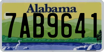 AL license plate 7AB9641