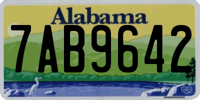 AL license plate 7AB9642
