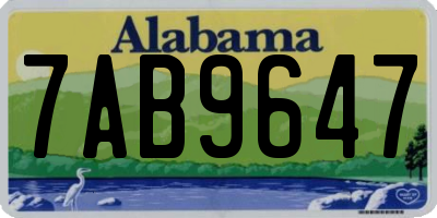 AL license plate 7AB9647