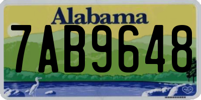 AL license plate 7AB9648