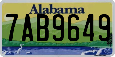 AL license plate 7AB9649