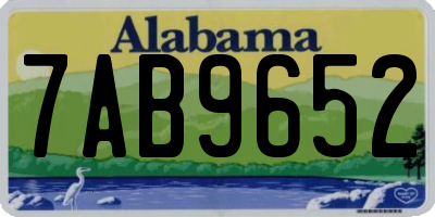 AL license plate 7AB9652