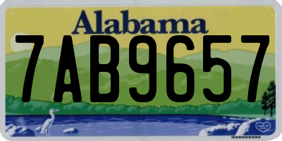 AL license plate 7AB9657
