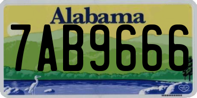AL license plate 7AB9666