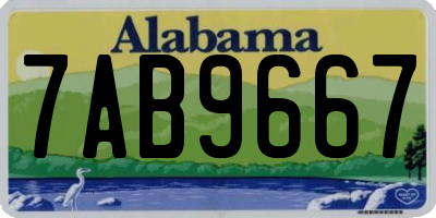 AL license plate 7AB9667