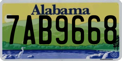 AL license plate 7AB9668