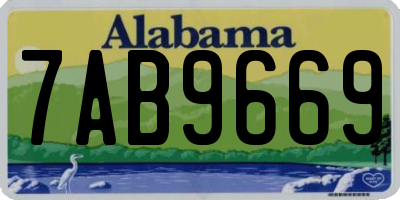 AL license plate 7AB9669