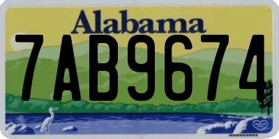AL license plate 7AB9674