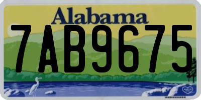 AL license plate 7AB9675