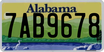 AL license plate 7AB9678