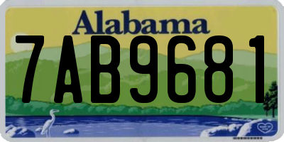 AL license plate 7AB9681