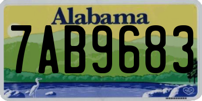 AL license plate 7AB9683