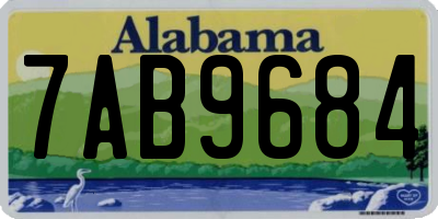 AL license plate 7AB9684