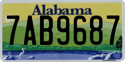 AL license plate 7AB9687