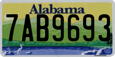 AL license plate 7AB9693