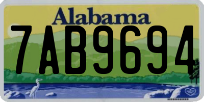AL license plate 7AB9694