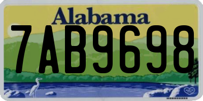 AL license plate 7AB9698