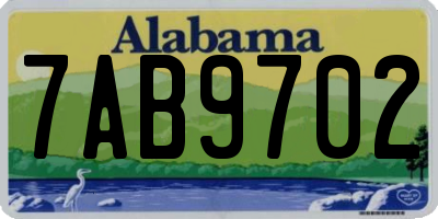 AL license plate 7AB9702