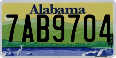 AL license plate 7AB9704