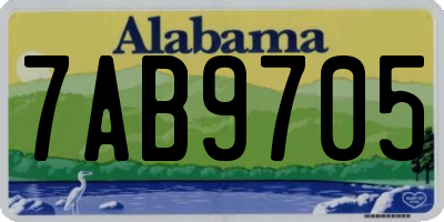 AL license plate 7AB9705