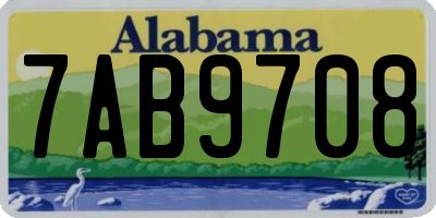 AL license plate 7AB9708