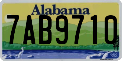 AL license plate 7AB9710