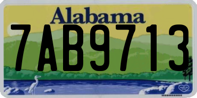 AL license plate 7AB9713