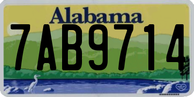 AL license plate 7AB9714