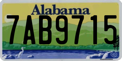 AL license plate 7AB9715