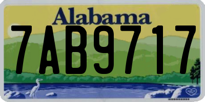AL license plate 7AB9717