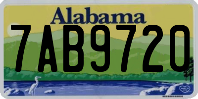 AL license plate 7AB9720
