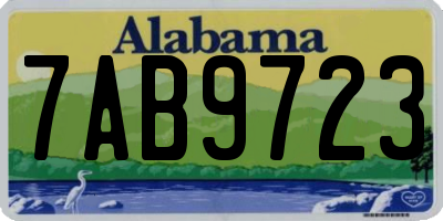 AL license plate 7AB9723