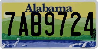 AL license plate 7AB9724
