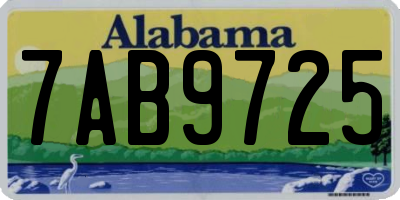 AL license plate 7AB9725