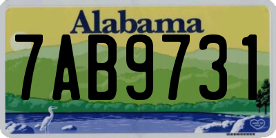 AL license plate 7AB9731
