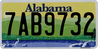 AL license plate 7AB9732