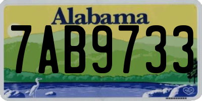 AL license plate 7AB9733