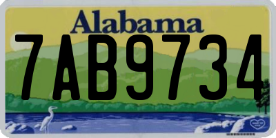 AL license plate 7AB9734