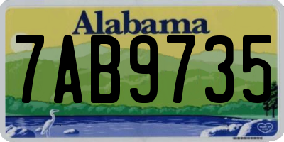 AL license plate 7AB9735