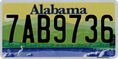 AL license plate 7AB9736
