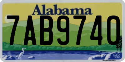 AL license plate 7AB9740
